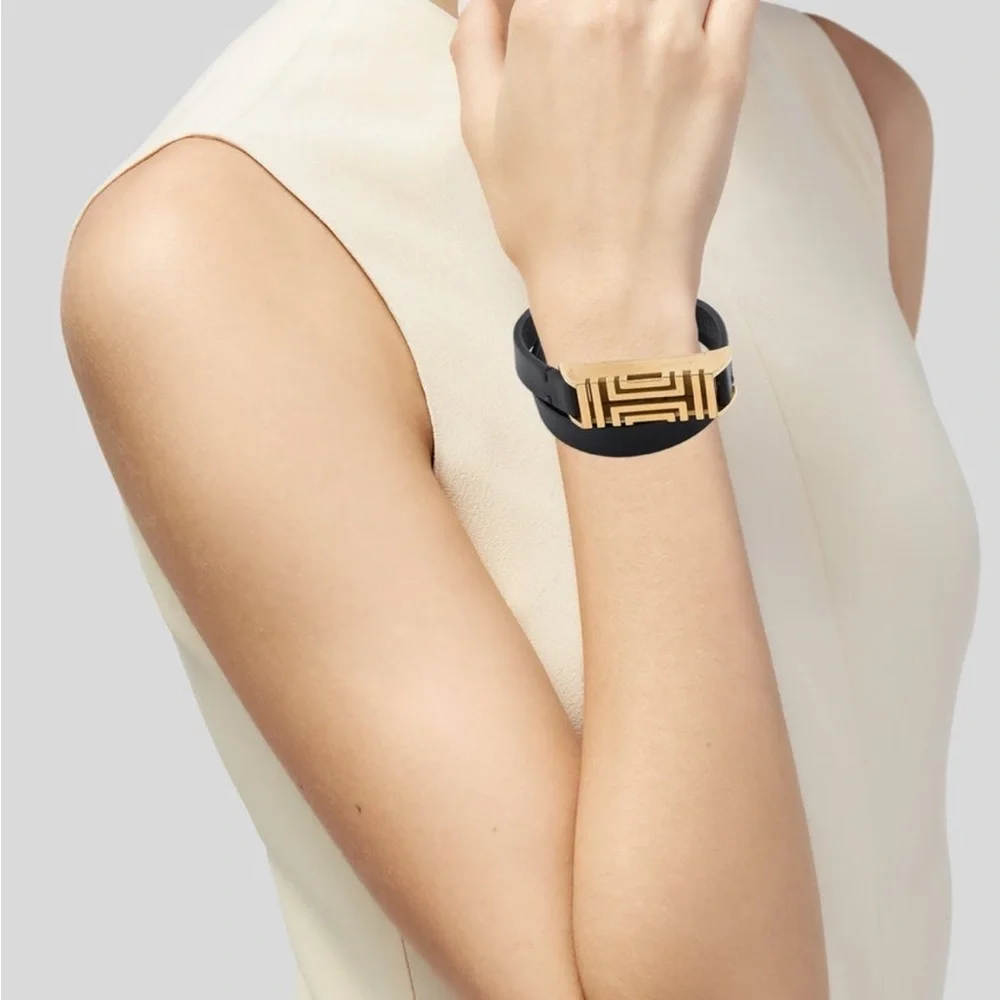 TORY BURCH Fitbit Leather Wrist Bracelet